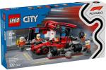 LEGO F1 pitstop en pitcrew met Ferrari auto (60443)