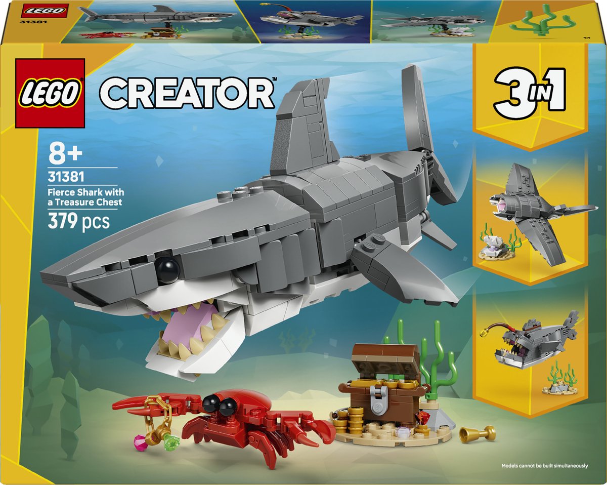 LEGO Woeste haai met schatkist (31381)